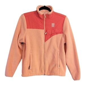 3/$15 Coral/Salmon Fleece Zipup